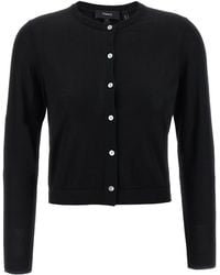 Theory - Wool Cropped Cardigan Merino Sweater, Cardigans - Lyst