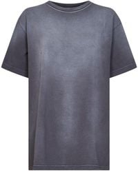 Mugler - Taupe Cotton Jersey Logo T-Shirt - Lyst