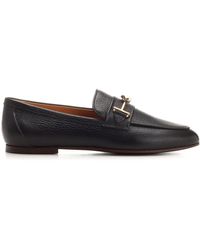 Tod's - Black Loafer With Clamp - Lyst