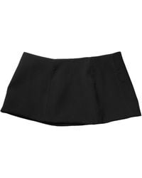 Dolce & Gabbana - Wool A-Line Low Waist Mini Skirt Virgin Nylon - Lyst