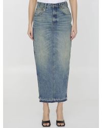 R13 - Devon Side Slit Skirt - Lyst