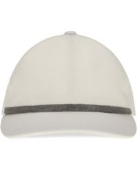 Brunello Cucinelli - Baseball Cap With Monili Embellishment - Lyst
