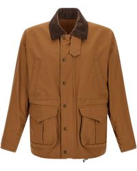 Junya Watanabe - Cotton Canvas Jacket With Wool Back Insert And Corduroy Collar - Lyst