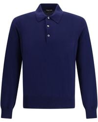 Tom Ford - Long-Sleeved Polo Cotton Shirts - Lyst