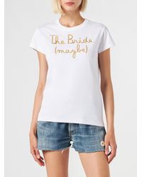 Mc2 Saint Barth - Cotton T-Shirt With The Bride (Maybe) Embroidered - Lyst