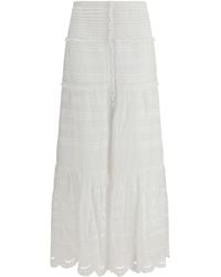 Isabel Marant - Paoline Long Cotton Skirt Viscose; Cotton; Fabric - Lyst