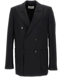 Ami Paris - Double Breasted Blazer With Buttons - Lyst