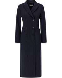 Alberto Biani - Pinstripe Coat - Lyst
