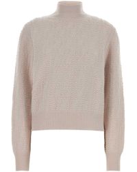 Fendi - Powder Stretch Wool Blend Sweater - Lyst