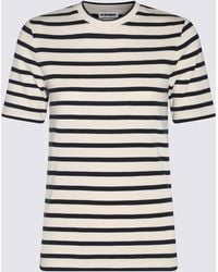 Jil Sander - Heavy Cotton Jersey Striped T-Shirt - Lyst