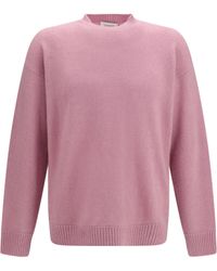 Laneus - Cashmere And Silk Crewneck Sweater - Lyst