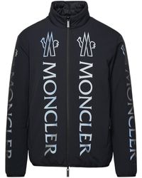 Moncler - Logo Printed Zip-up Jacket - Lyst
