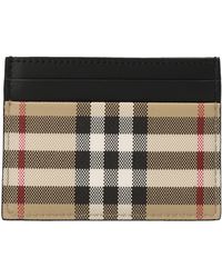 Burberry - Check Print Card Holder Wallet - Lyst