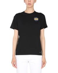 Raf Simons - Crew Neck T-Shirt With Front Print Cotton T-Shirts - Lyst