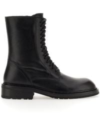 Ann Demeulemeester - Leather Lace-Up Boot - Lyst