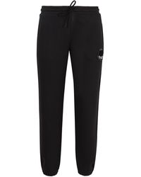Moncler - Logo Detail Cotton Track Pants - Lyst