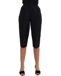Dolce & Gabbana - Brocade High Waist Capri Shorts - Lyst