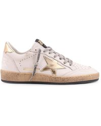 Golden Goose - Deluxe Brand Ball Star Low-Top Leather Sneakers With Used Effect - Lyst