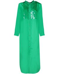 P.A.R.O.S.H. - Long Silk Dress With Sequins By P.A.R.O..H - Lyst