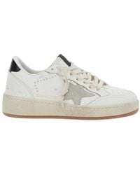 Golden Goose - 'Ballstar 2' Low Top Sneakers With Star Patch On The Side And Contrasting Heel - Lyst