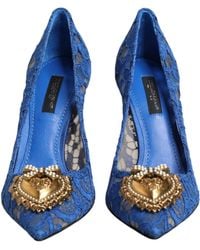 Dolce & Gabbana - Taormina Lace Devotion Pumps Shoes - Lyst