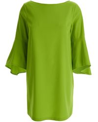 Liu Jo - Lime Bell-Sleeve Mini Dress - Lyst