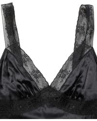 Dolce & Gabbana - Lingerie Top In Satin And Lace - Lyst