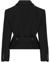 Chloé - Veste En Laine Bouclette Noire Jacket - Lyst