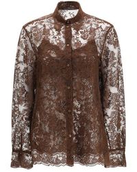 Ermanno Scervino - Brown Polyester Pattern Shirt - Lyst