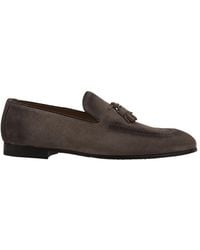 Doucal's - Suede Loafers With Tassels - Lyst