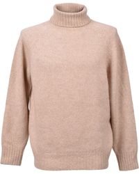 Brunello Cucinelli - Light Camel Wool Turtleneck Sweater - Lyst