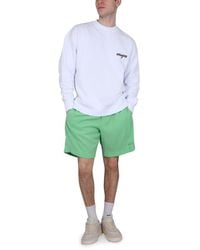 MSGM - Crewneck Sweatshirt With Logo Cotton Sweatshirts - Lyst