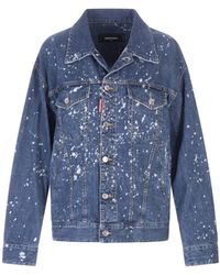 DSquared² - Denim Jacket With Colour Stains - Lyst