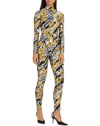 Versace Jeans Couture Logo Brush Couture Logo Brush Couture Jumpsuit - Metallic
