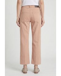 Brunello Cucinelli - Papaya Cotton Straight Leg Trousers - Lyst