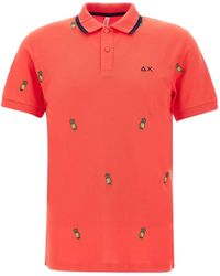 Sun 68 - Full Embrodery Cotton Polo Shirt - Lyst