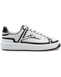 Balmain - B-Court 100% Leather Sneaker - Lyst