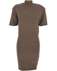 Jacquemus - La Robe Maille Castagna Dress With High Ribbed Neck - Lyst