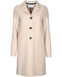 Harris Wharf London - Button Up Boxy Coat Pressed Wool - Lyst