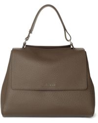 Orciani - Sveva Medium Brown Leather Shoulder Bag - Lyst