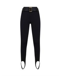 Self-Portrait - Compact Knit Stirrup Leggings - Lyst