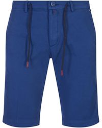 Kiton - Cobalt Bermuda Shorts With Drawstring - Lyst