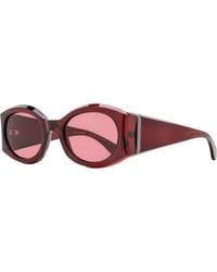 Ferragamo - Sculpted Oval Sunglasses Sf2008S 612 55Mm Plastic (Injected) - Lyst