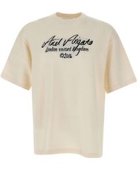 Axel Arigato - Cotton And Wool Maxi Logo T-Shirt - Lyst