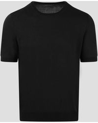 Tagliatore - Cotton Knit T-Shirt - Lyst
