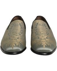 Dolce & Gabbana - Floral Jacquard Slip On Loafers Shoes Leather - Lyst
