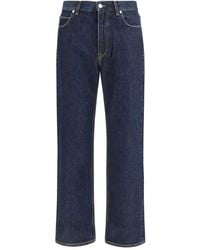 Fendi - Blue Cotton Straight - Lyst