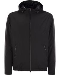 Herno - Technical Fabric Bomber Jacket With Hood - Lyst
