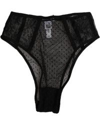 Dolce & Gabbana - Lace Polka Dot Mesh High Waist Underwear Pa+Vi Clothing - Lyst
