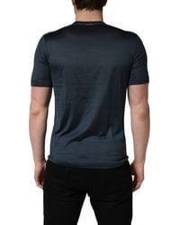 Dolce & Gabbana - Dark Silk Crew Neck Short Sleeve T-Shirt - Lyst